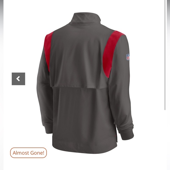 Nike Pewter Tampa Bay Buccaneers 21" Sideline Coaches Repel Quarter-Zip Jacket M - Picture 5 of 12